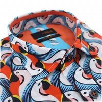 Eight X - Colorful Parrot PopArt Short Sleeve Shirt