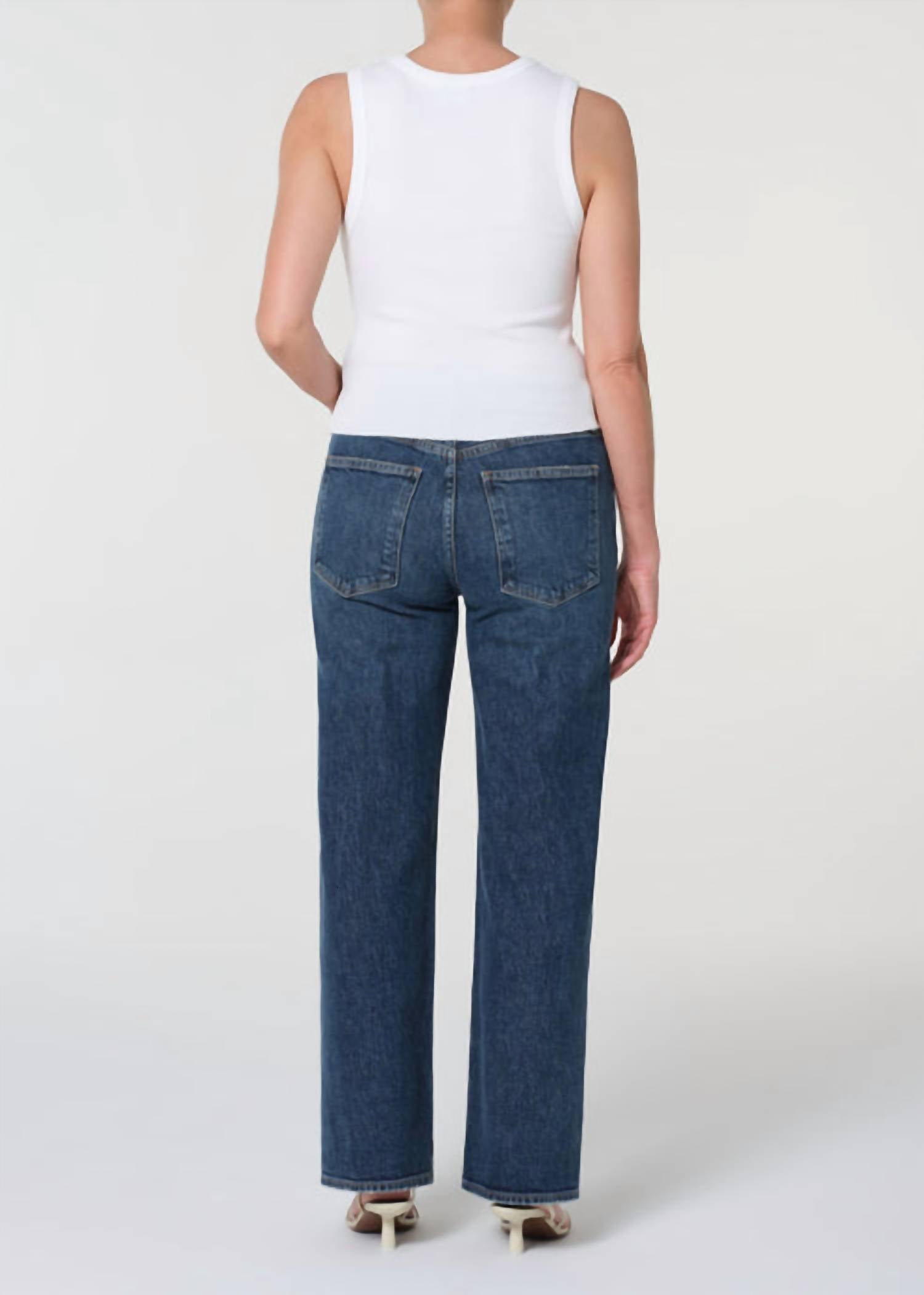 AGOLDE Harper Straight Jeans - Petite in tempo - women's jeans - alternate view