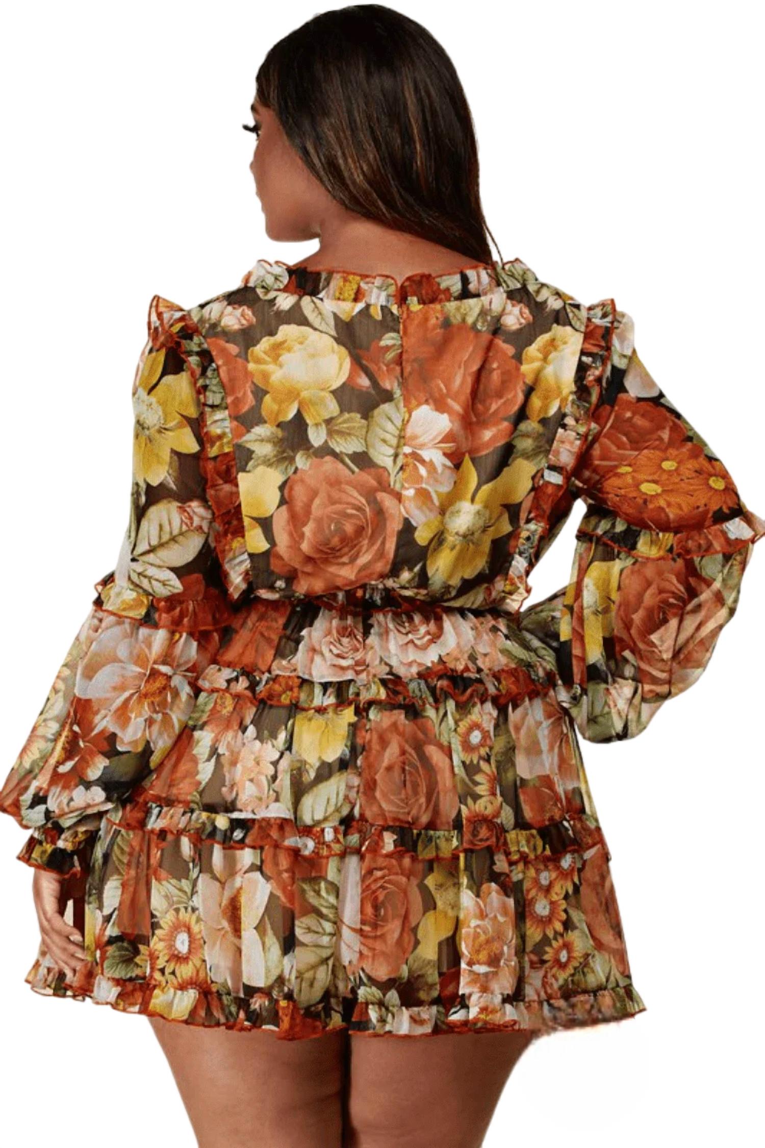 Latiste - EDGY PLUS: Lilly Floral Print Dress