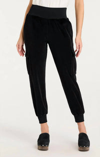 cinq a sept Velour Giles Pant in black - women's pants