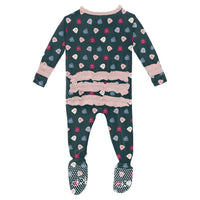 Kickee - Kids' Ruffle Footie with Snaps