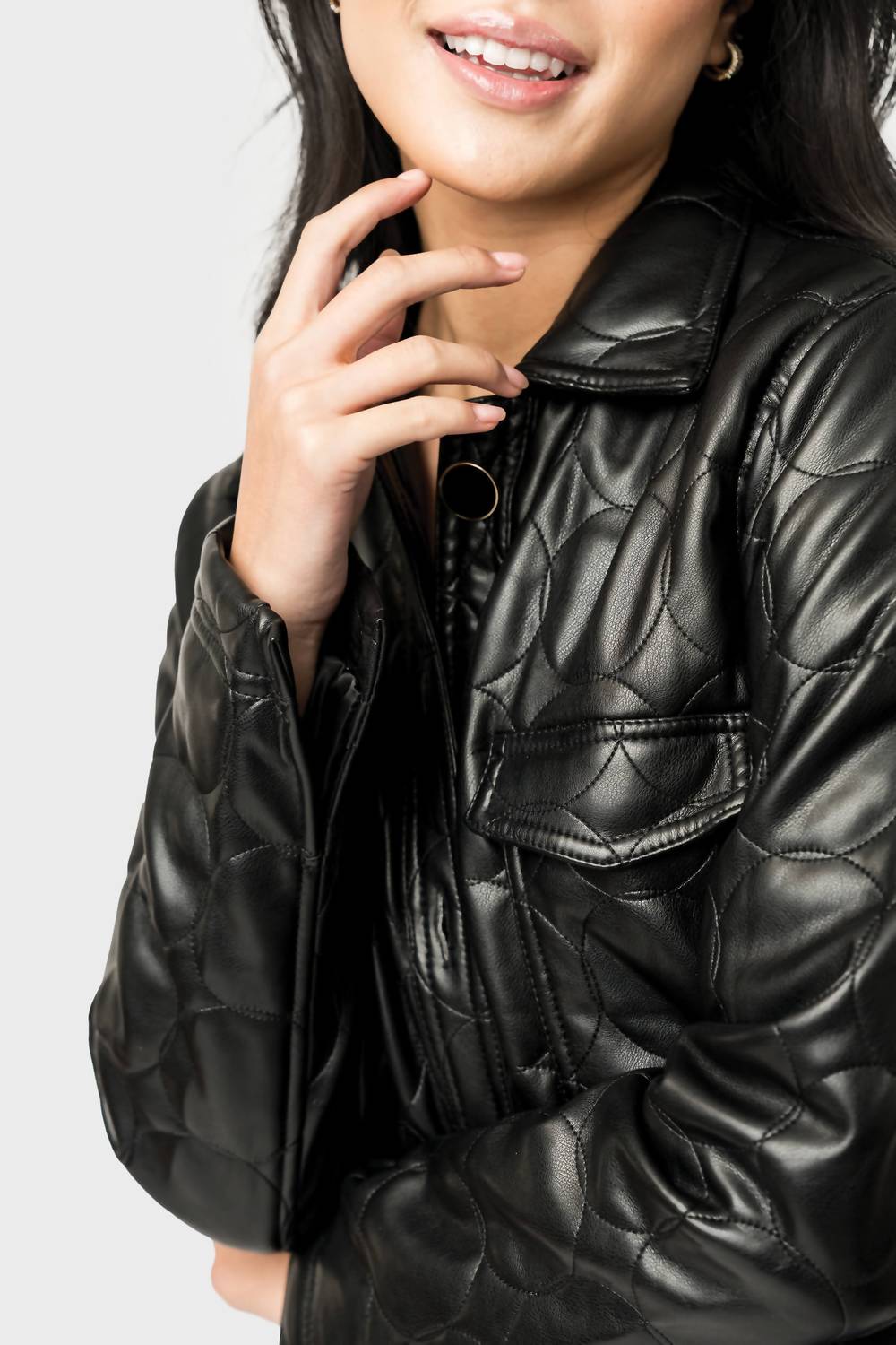 Dolce Cabo - Vegan Leather Quilted Jacket