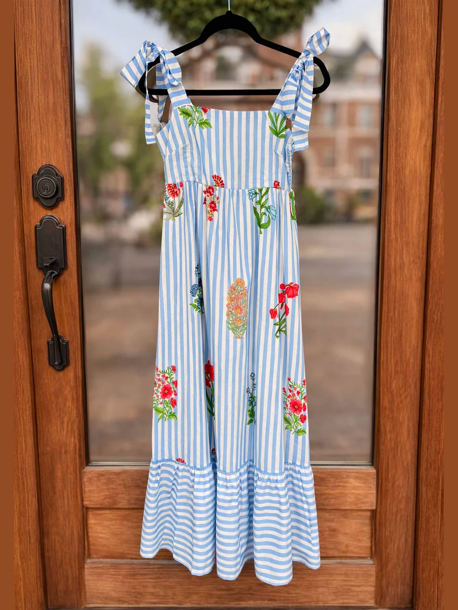 Thml - Elisa Striped Floral Maxi Dress