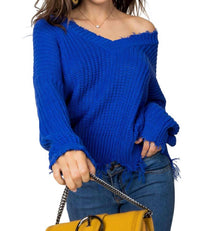 Mainstrip - Frayed Zig Zag Sweater