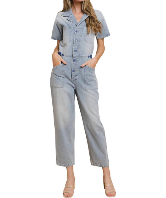 Wisteria Lane - RIGID DENIM UTILITY JUMPSUIT