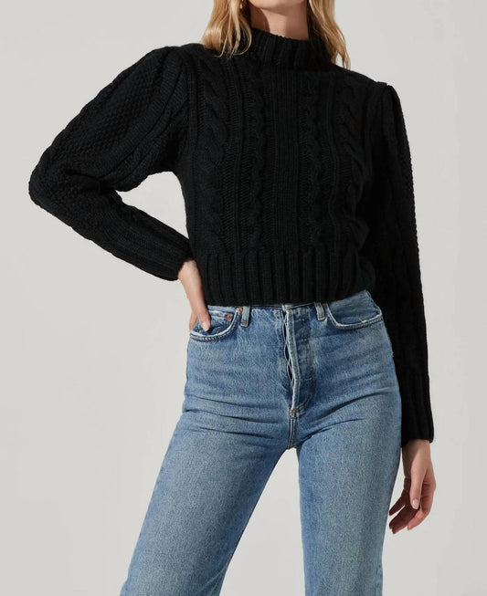 Astr - HAISLEY CABLE KNIT TURTLENECK SWEATER