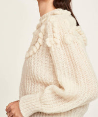 Mirth Moritz Embroidered Pullover Sweater in alabaster 1 - women's sweater - view 5