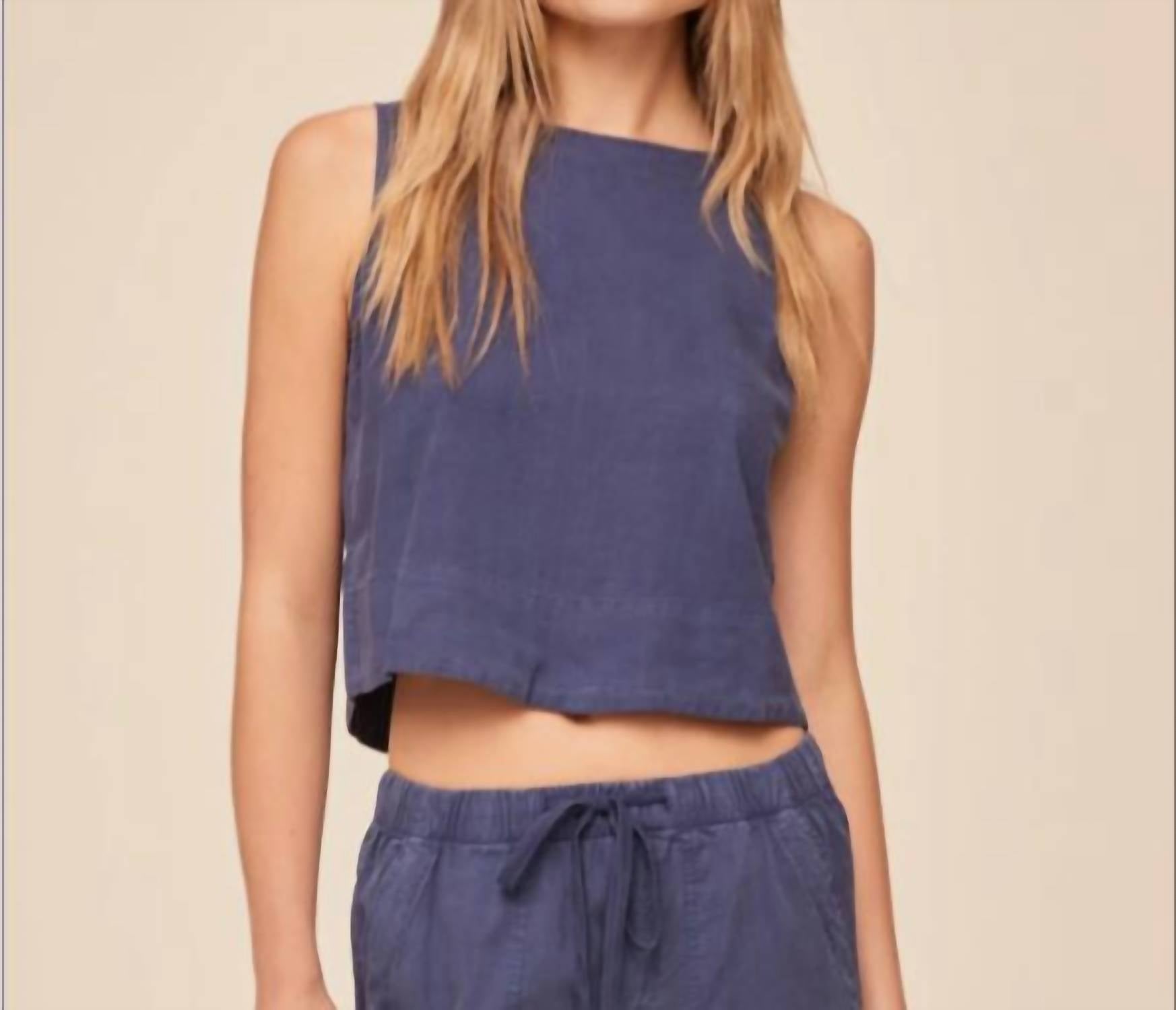 Bella Dahl - Sleeveless Boat Neck Split Back Tank
