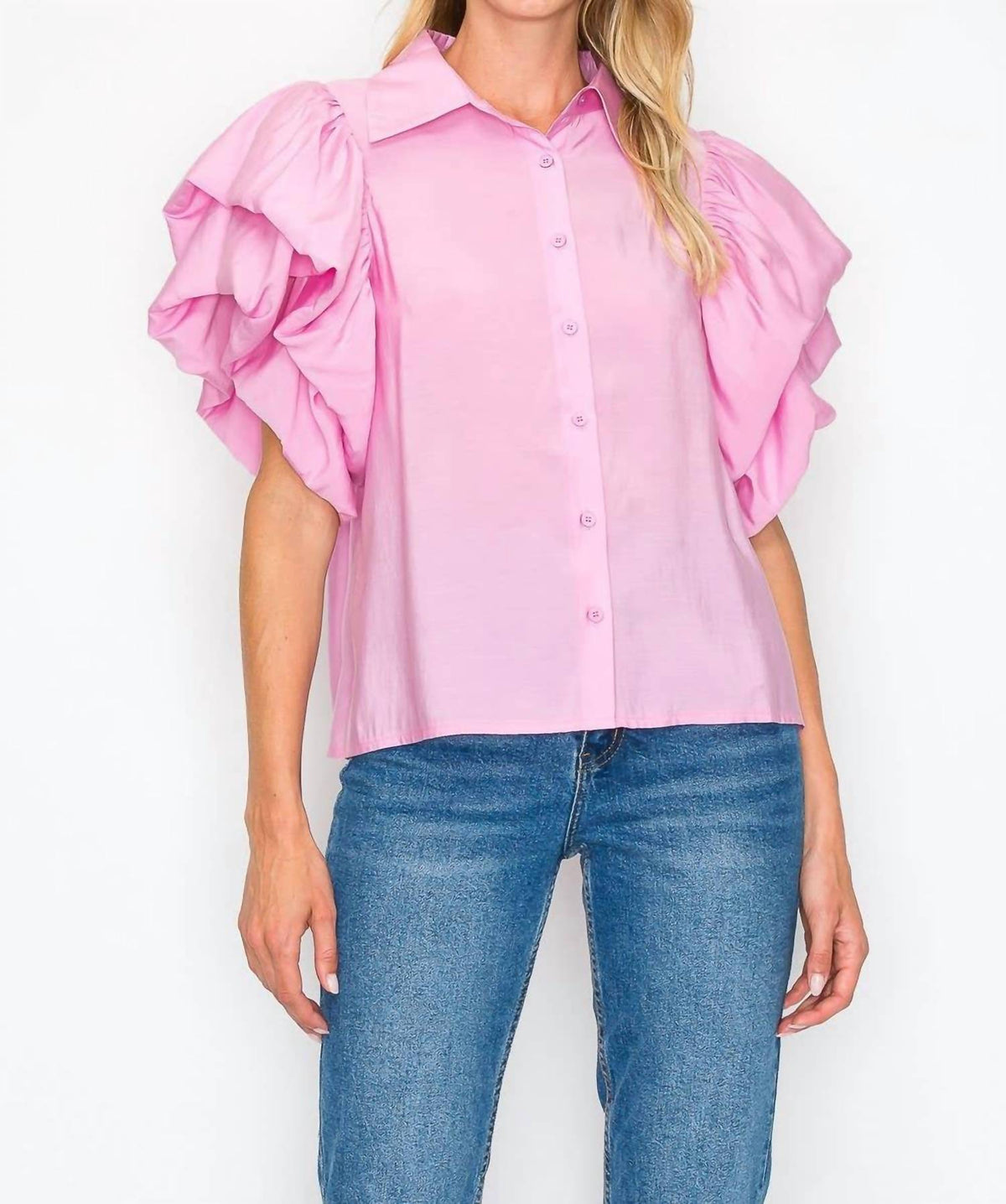 Joh - Wrynn Woven Ruffled Top