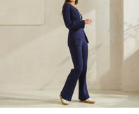 ABLE Button Front Sweater Top & Pants Set in blue - women's pants - view 4