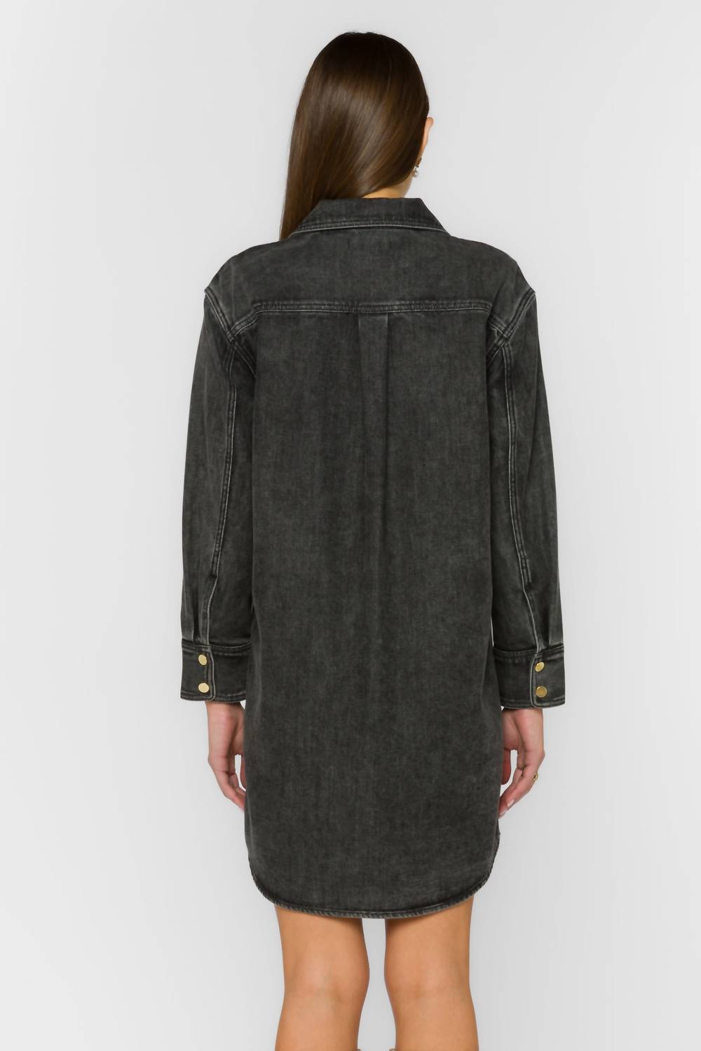 Velvet Heart Leena Dress in faded black - women's dress - alternate view