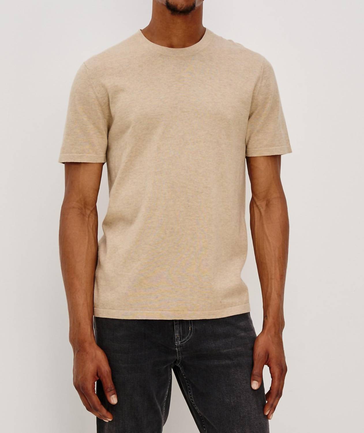 Rails Mason Crewneck T-shirt in oat heather - men's t-shirt