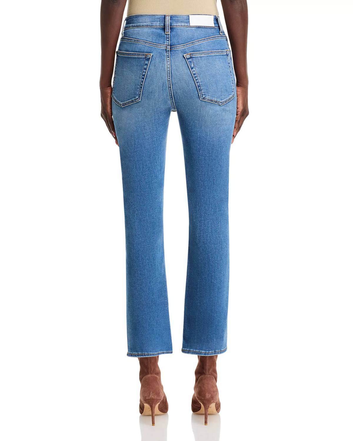Re/Done - 70s High Rise Cropped Bootcut Jeans