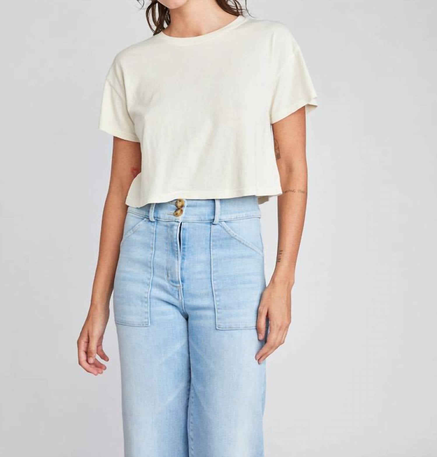 Self Contrast - Drew Crop T-shirt