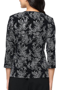 Alex Evenings - Women's Two Piece Twinset Scoop Neckline Sleeveless Tank Top And Jacket