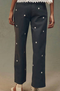 The Great. - Garage Pants With Daisy Embroidery
