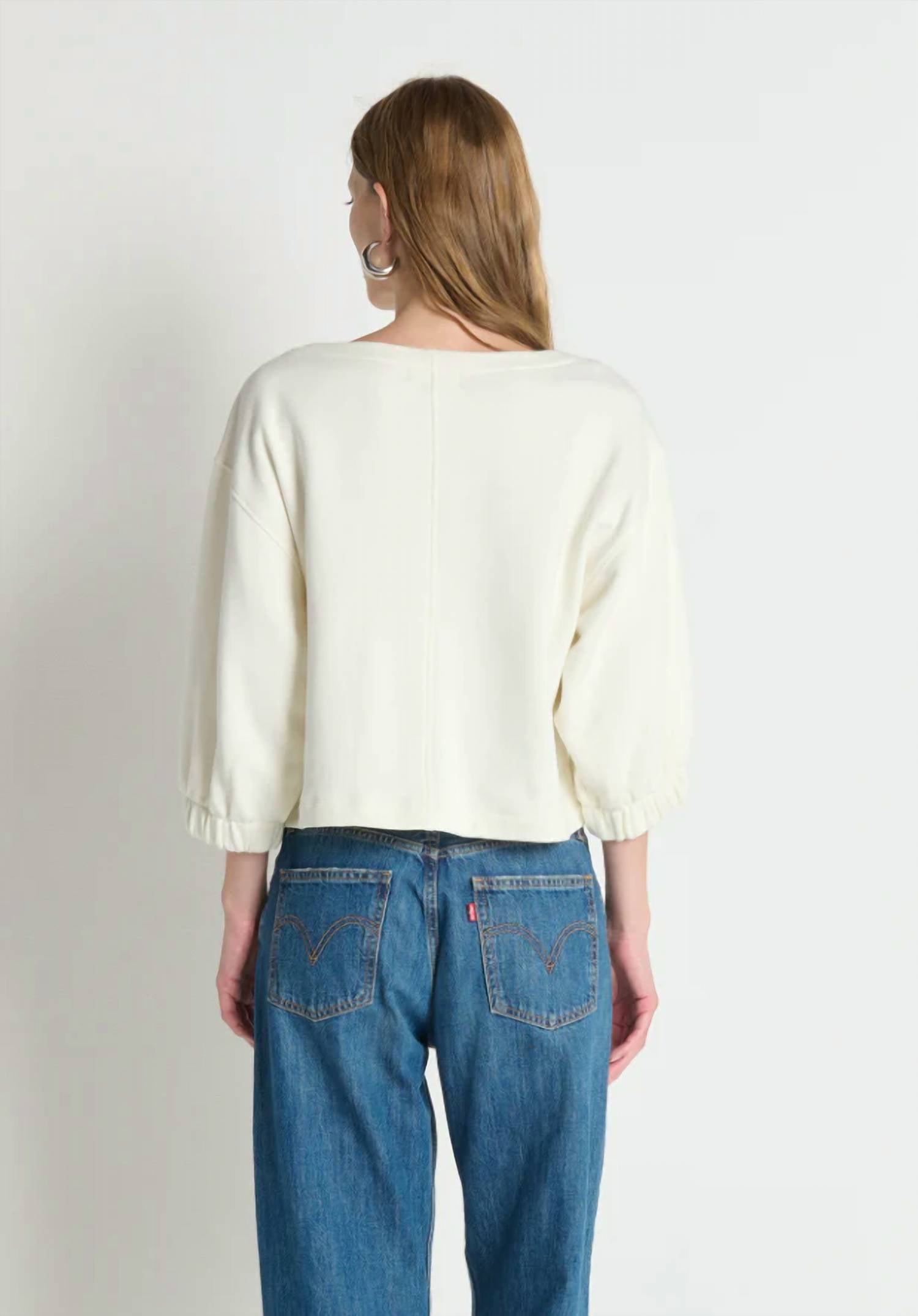 Nation Ltd - Geri Boat Neck Ballon Sleeve Sweatshirt