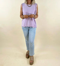 Coco + Carmen - Sloane Button Back Tank Top