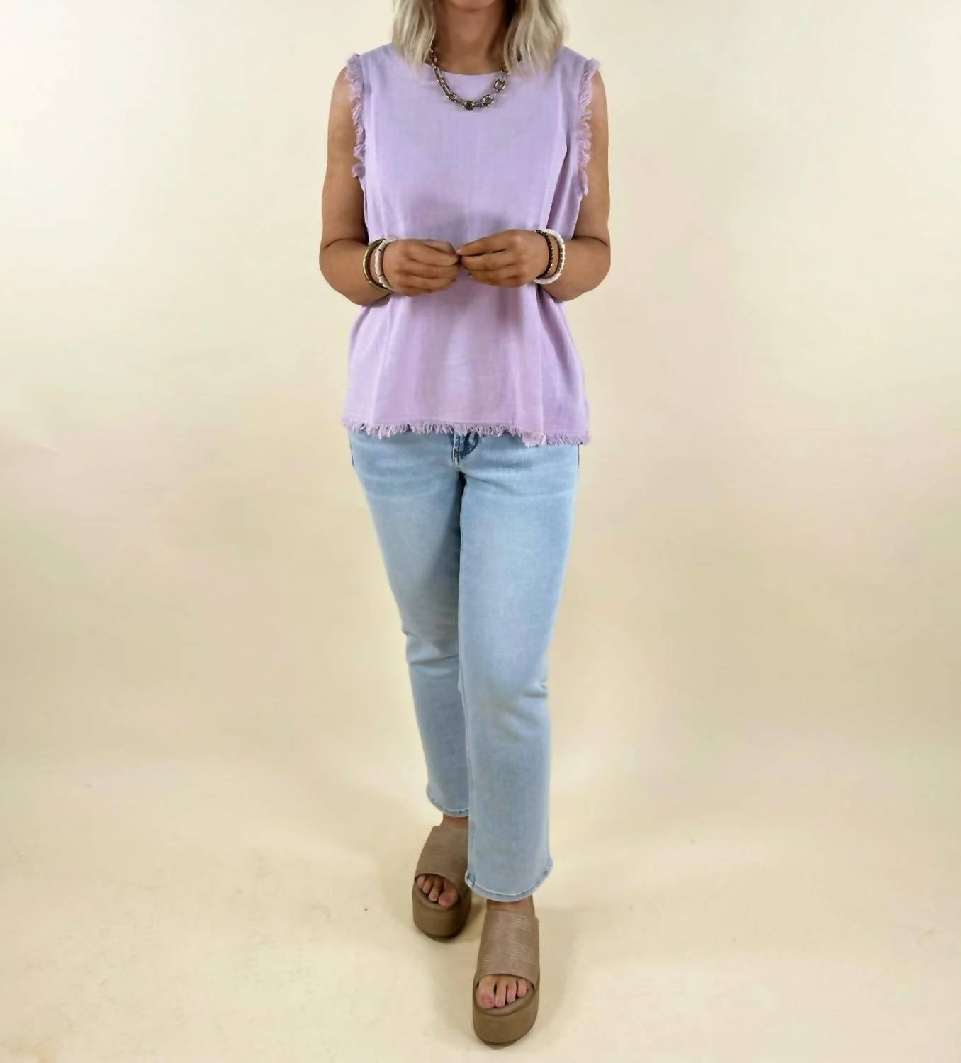 Coco + Carmen - Sloane Button Back Tank Top