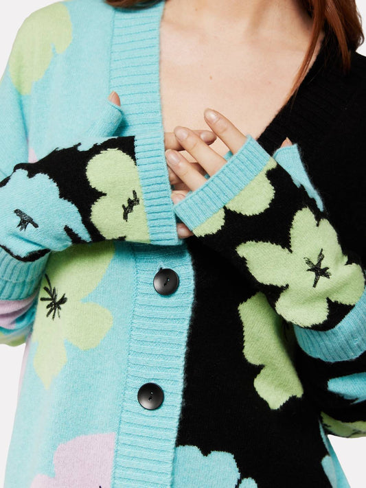Brodie Cashmere - Funky Floral Wrist Warmers