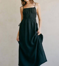 A.Ren - Novella Tie Maxi Linen Dress