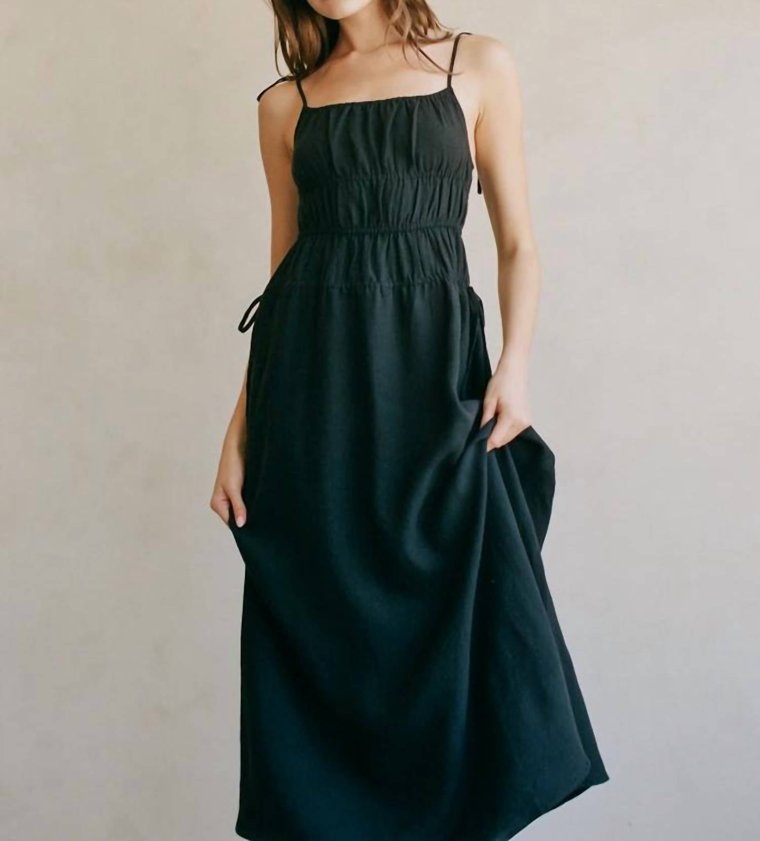 A.Ren - Novella Tie Maxi Linen Dress