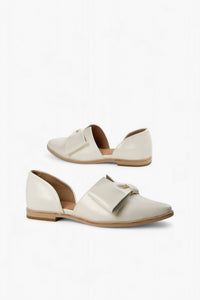 ALL BLACK Women's D’orsay Flats in cream - women's flats - alternate view