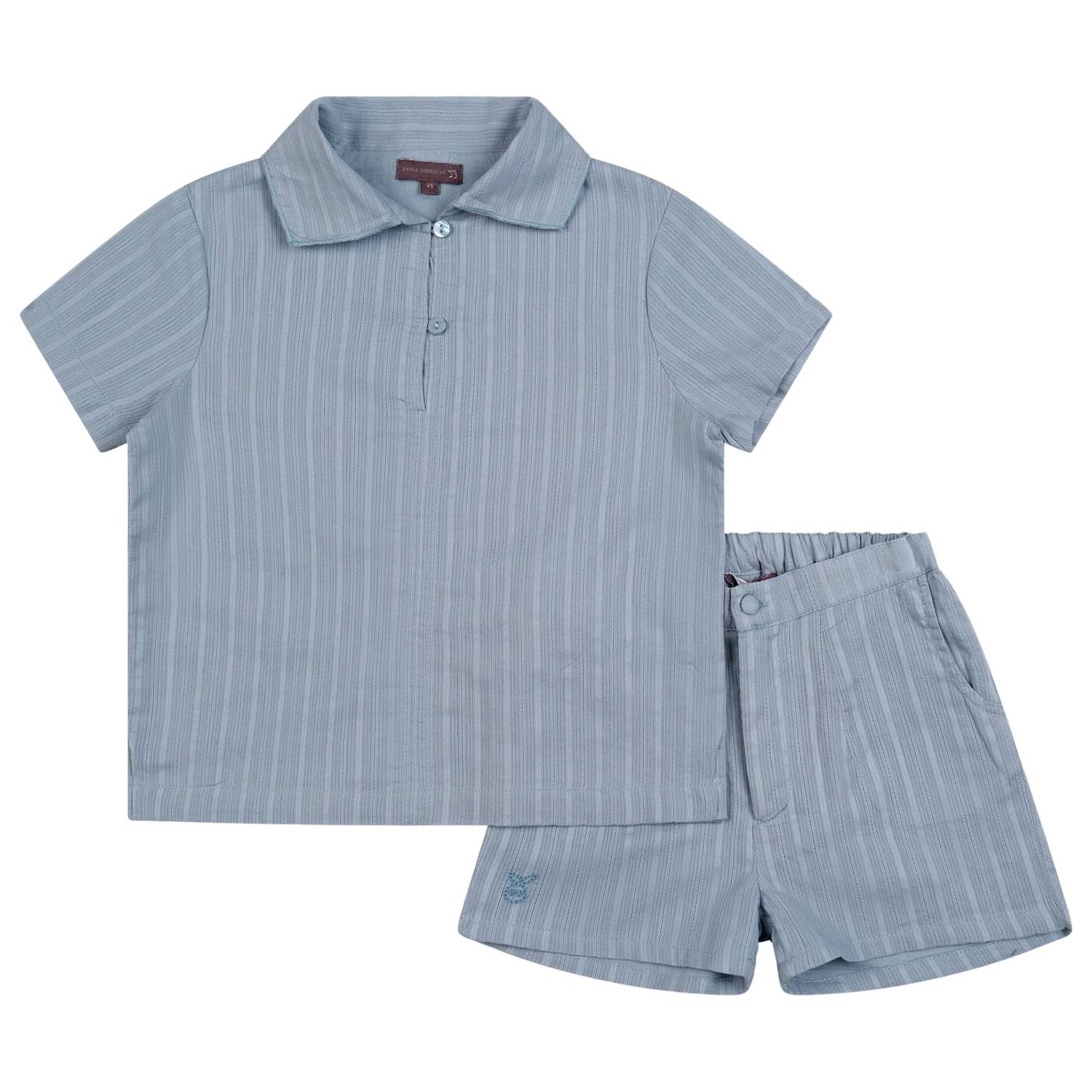 Orange Dimanche - Boys Textured Cotton Shorts