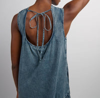 Ganni - Cotton Poplin Open Back Midi Dress