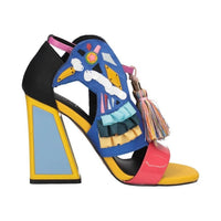 Exe Women's Dominic High Heel Sandal in coral - women's heels - detail view