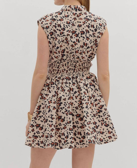 Entro - Pattern V Neck Dress