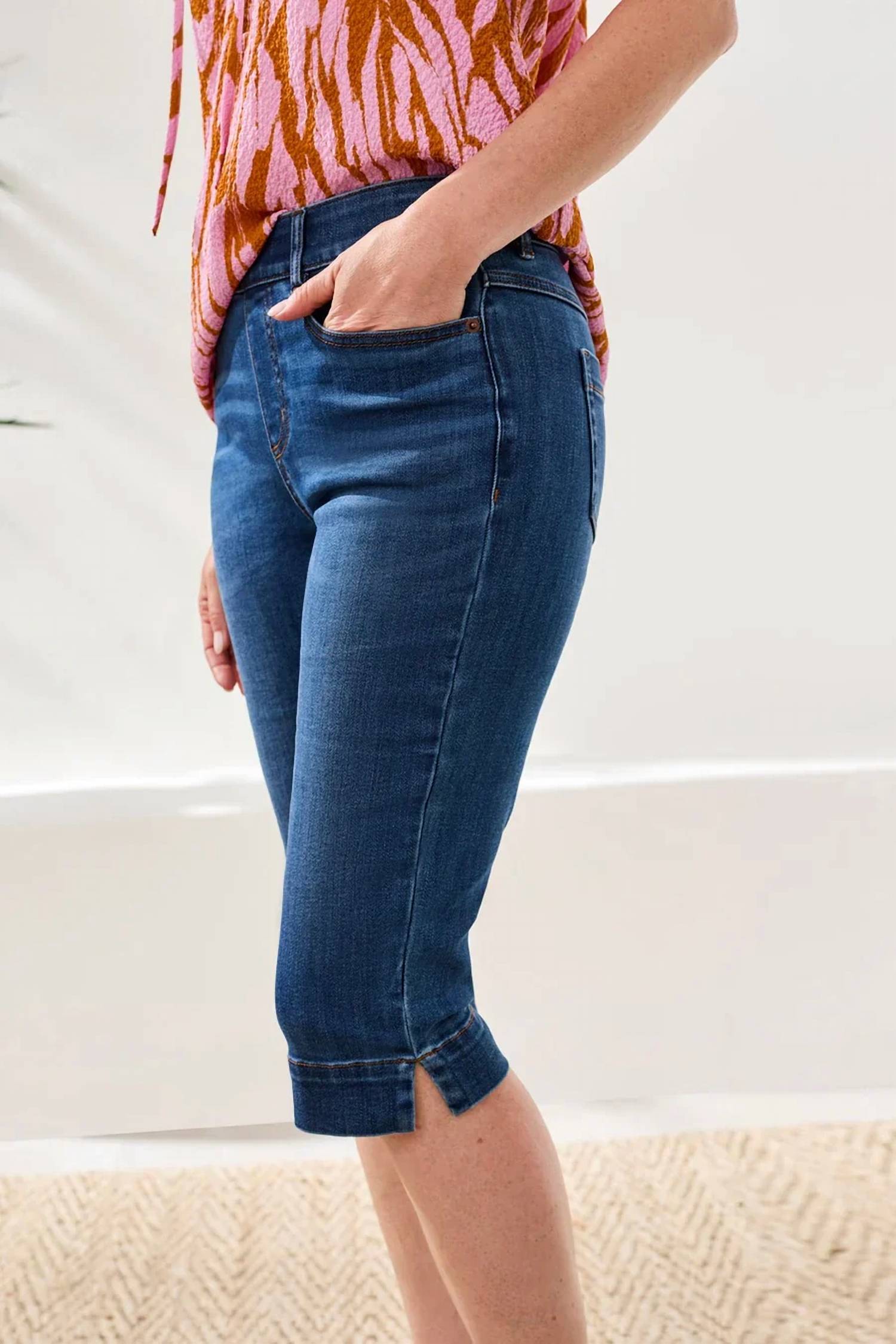 Tribal - Audrey Boundless Pull On Pedal Pusher Jeans