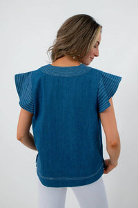 Thml - Twill Short Sleeve Top