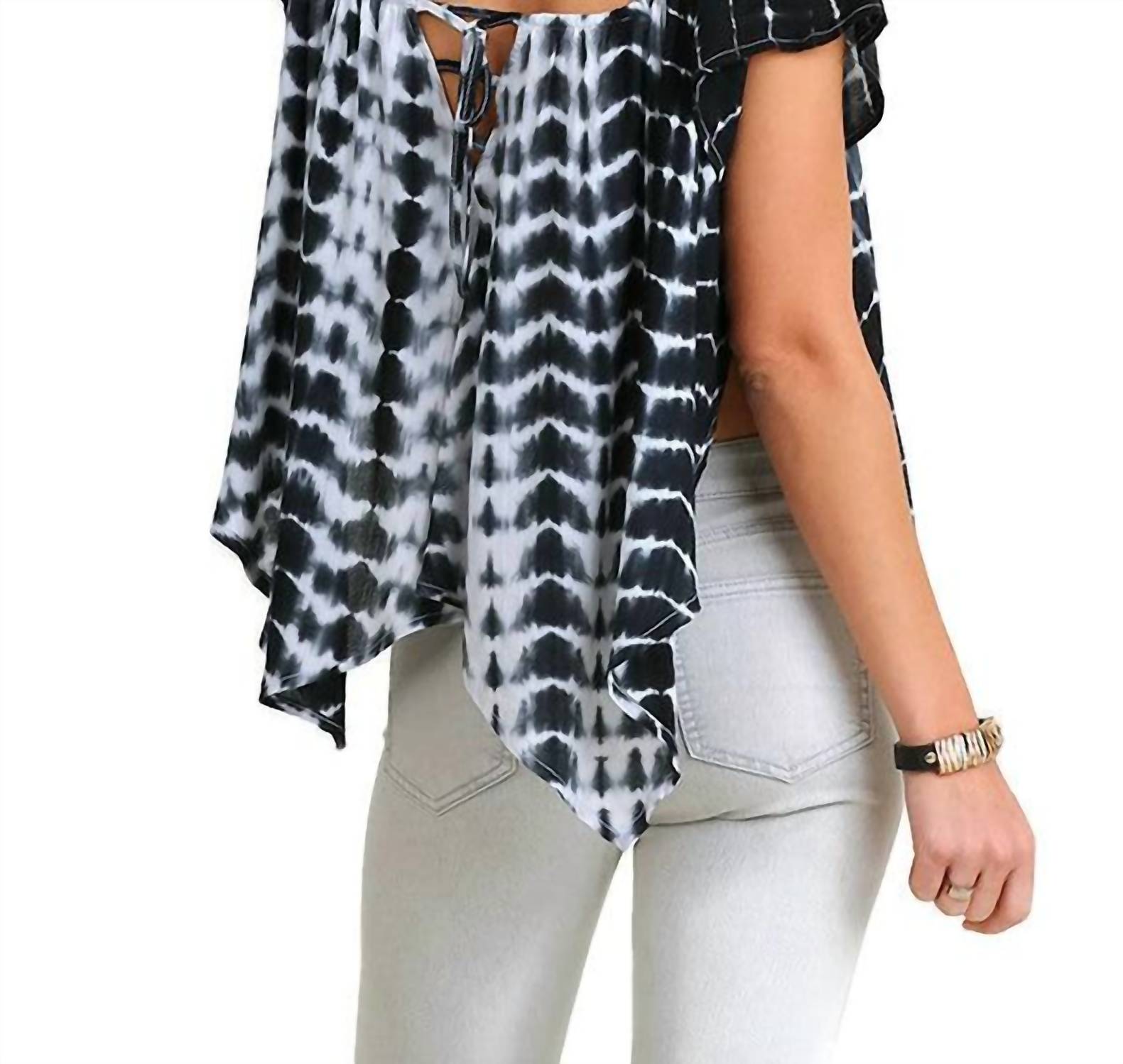 Umgee - Bohemian Tie Dye Print Top