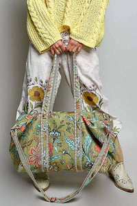 Pol - Front Pocket Quilted Adjustable Strap Duffle Bag