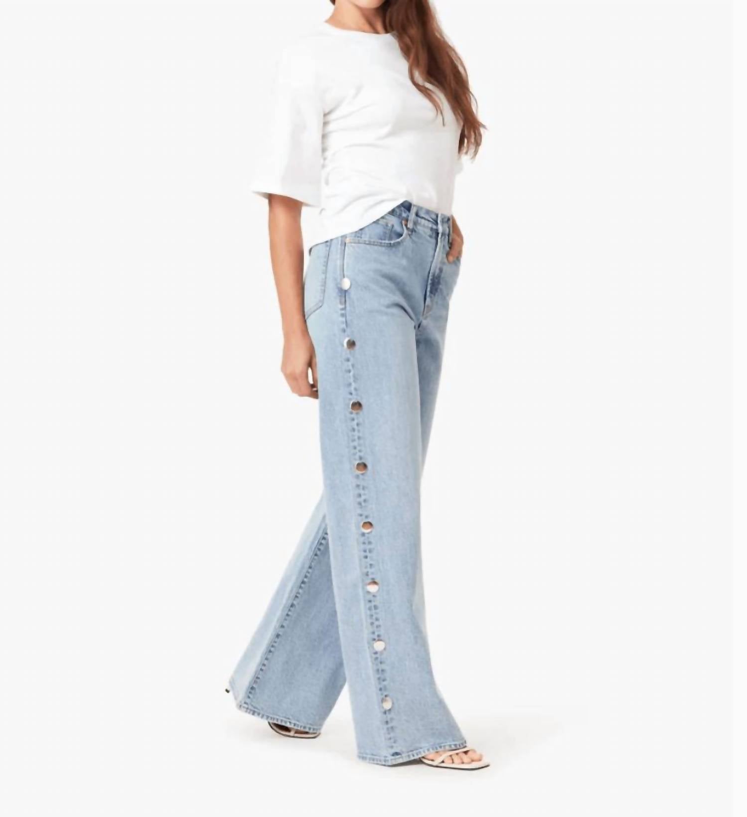 Habitual - Women's Gemma Studded Wide Leg Slouch Pants