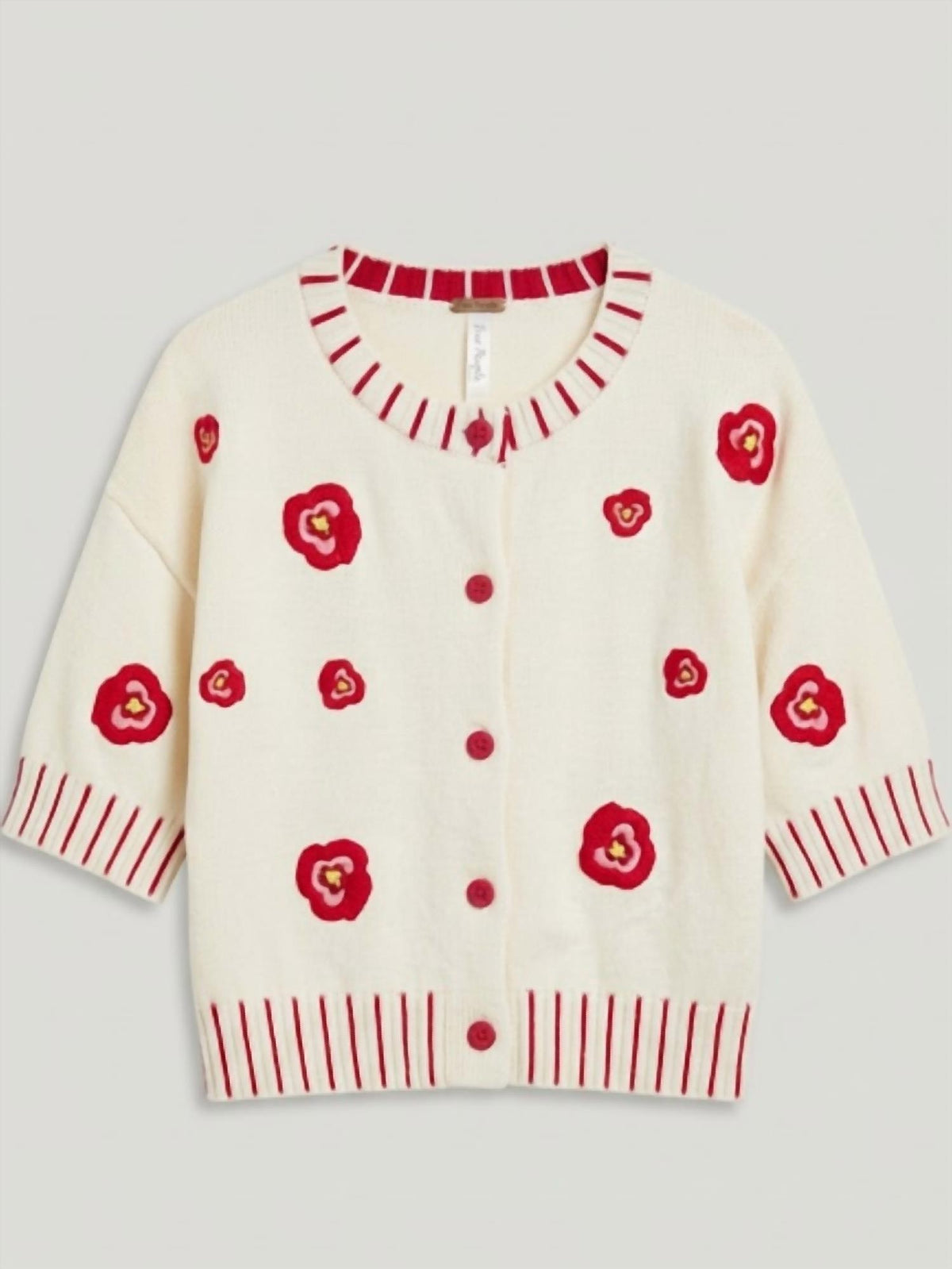 Entro - Women's Floral Embroidered Cardigan