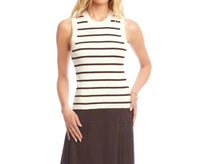 Karen Kane - Rebecca Ribbed Stripe Sleeveless Sweater Tank