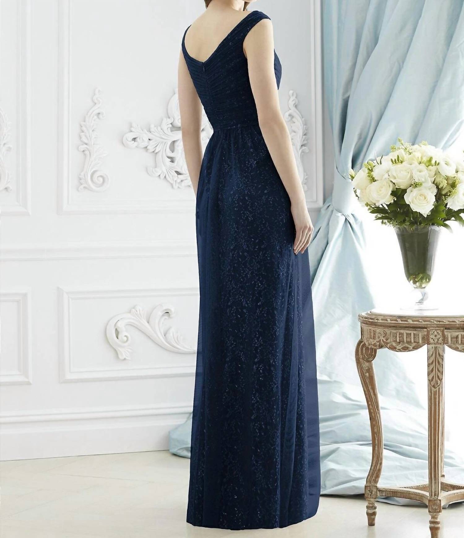 Dessy - Cap Sleeve Wedding Dress