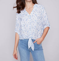 Charlie B - Button And Knot Long Sleeve Shirt