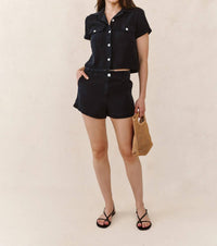 Bella Dahl - Short Sleeve Flap Pocket Shirt