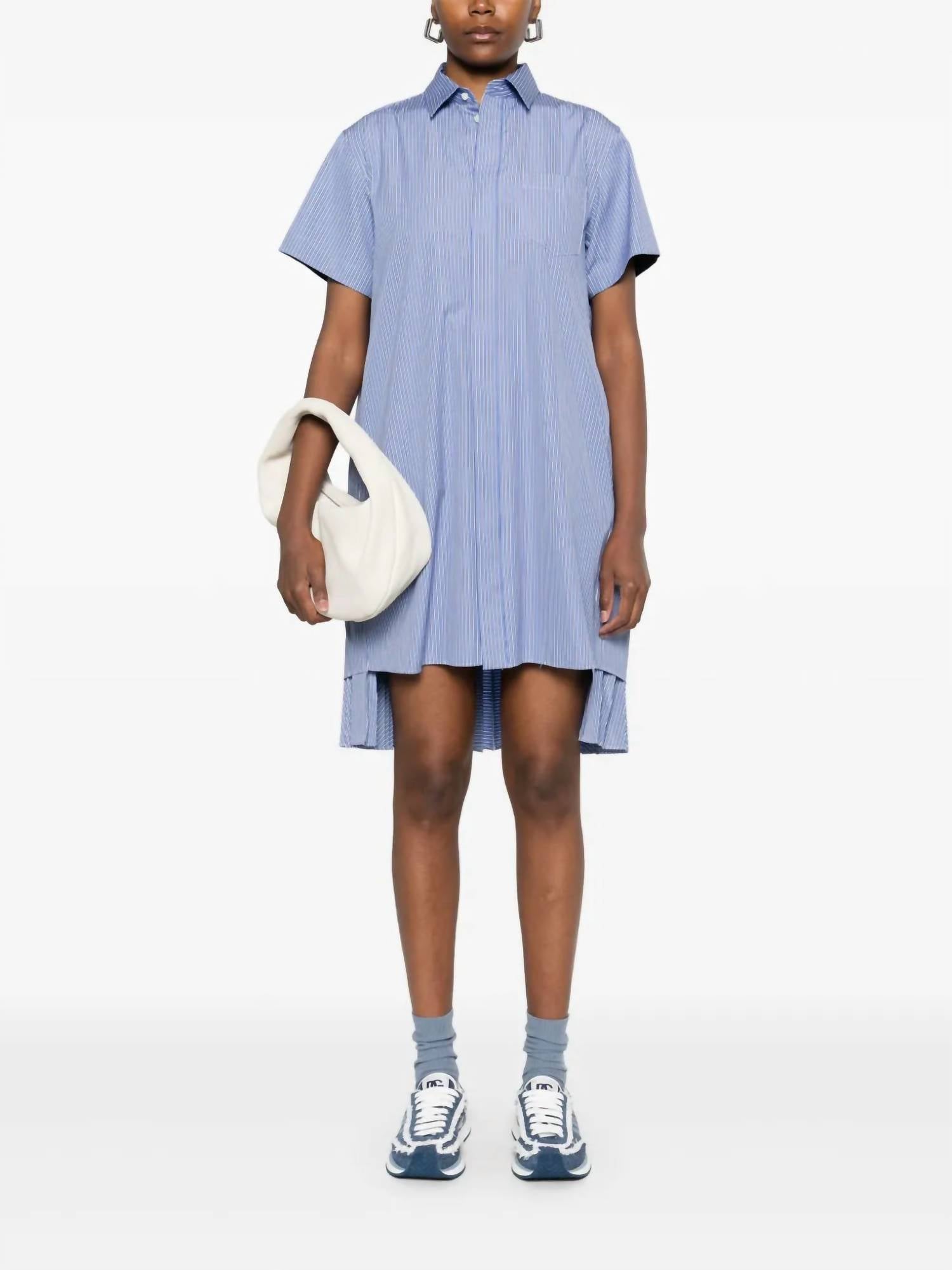 Sacai - Cotton Poplin Stripe Dress