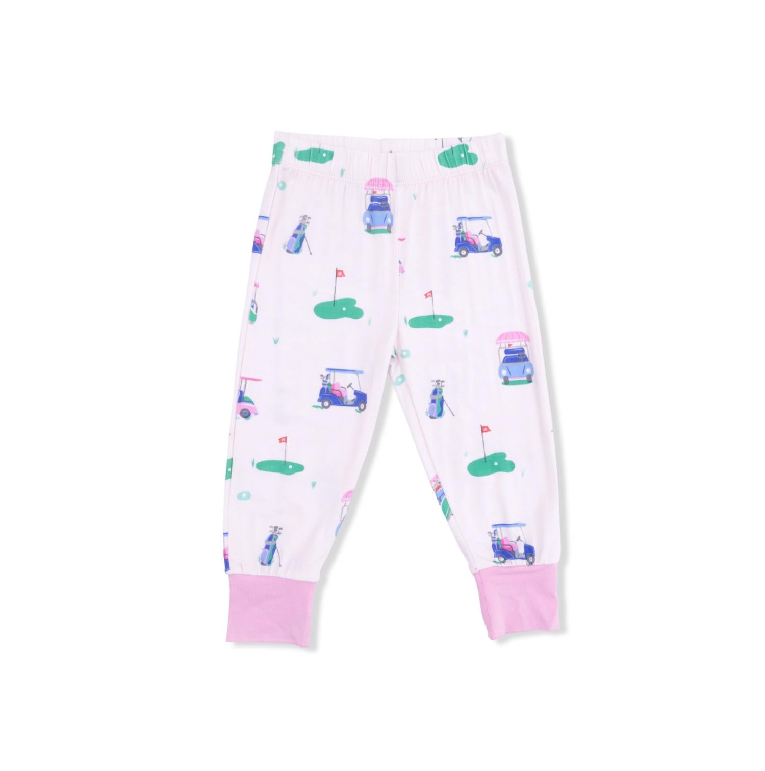 Angel Dear - Girls Vintage Golf Carts Short Sleeve Lounge Set