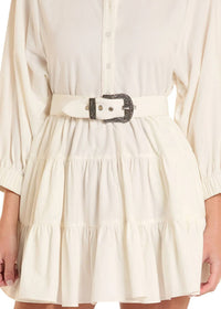 Rock & Roll Denim - Buckle Tiered Mini Dress