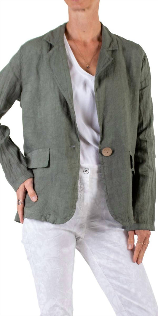 Gigi Moda - Sabrina Linen Long Sleeve Blazer