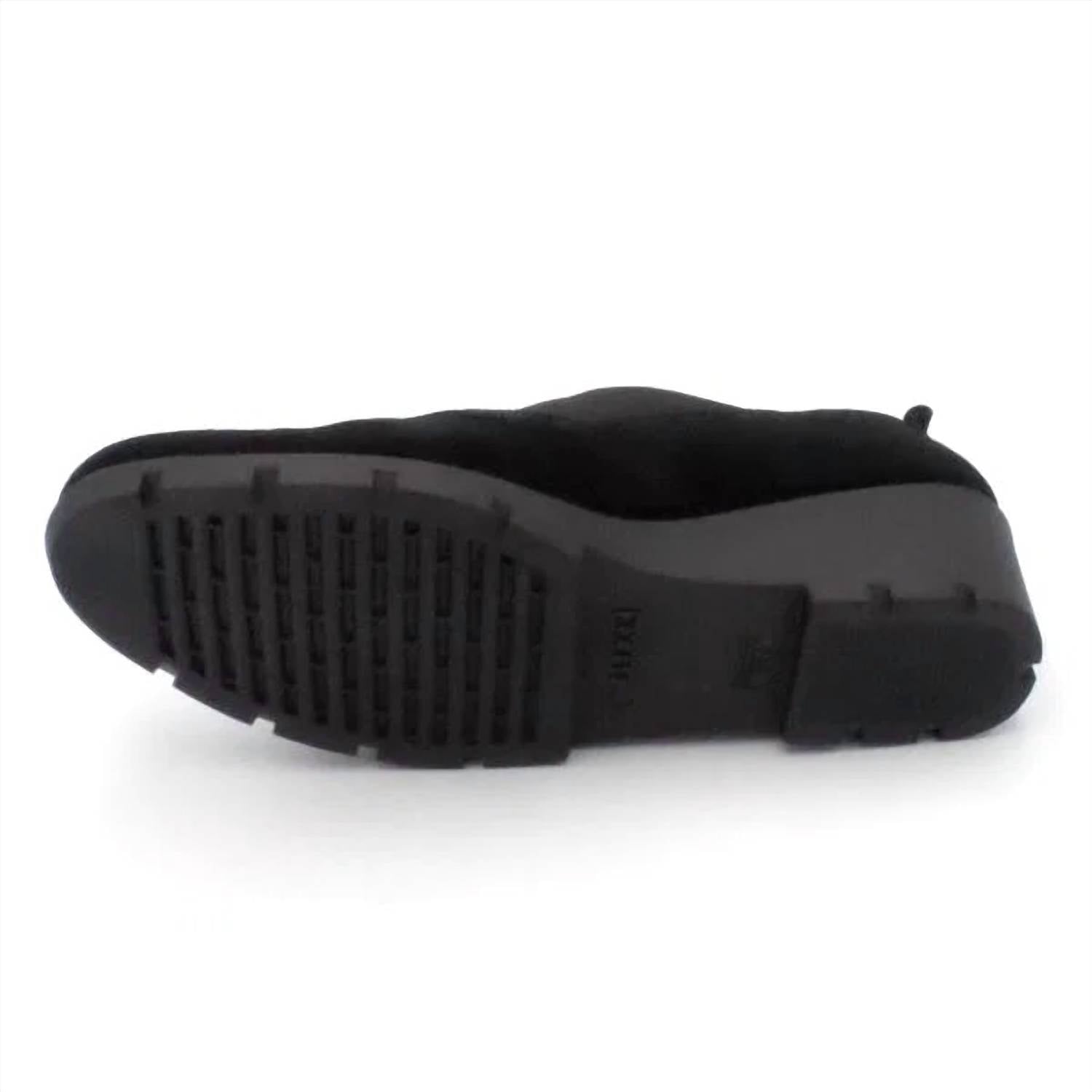 The FLEXX Women's Crosstown Slip-on Shoes in black suede - women's shoe - view 5