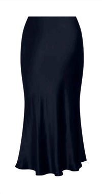 catherine gee Siena Slip Skirt in midnight navy - women's skirt - alternate view