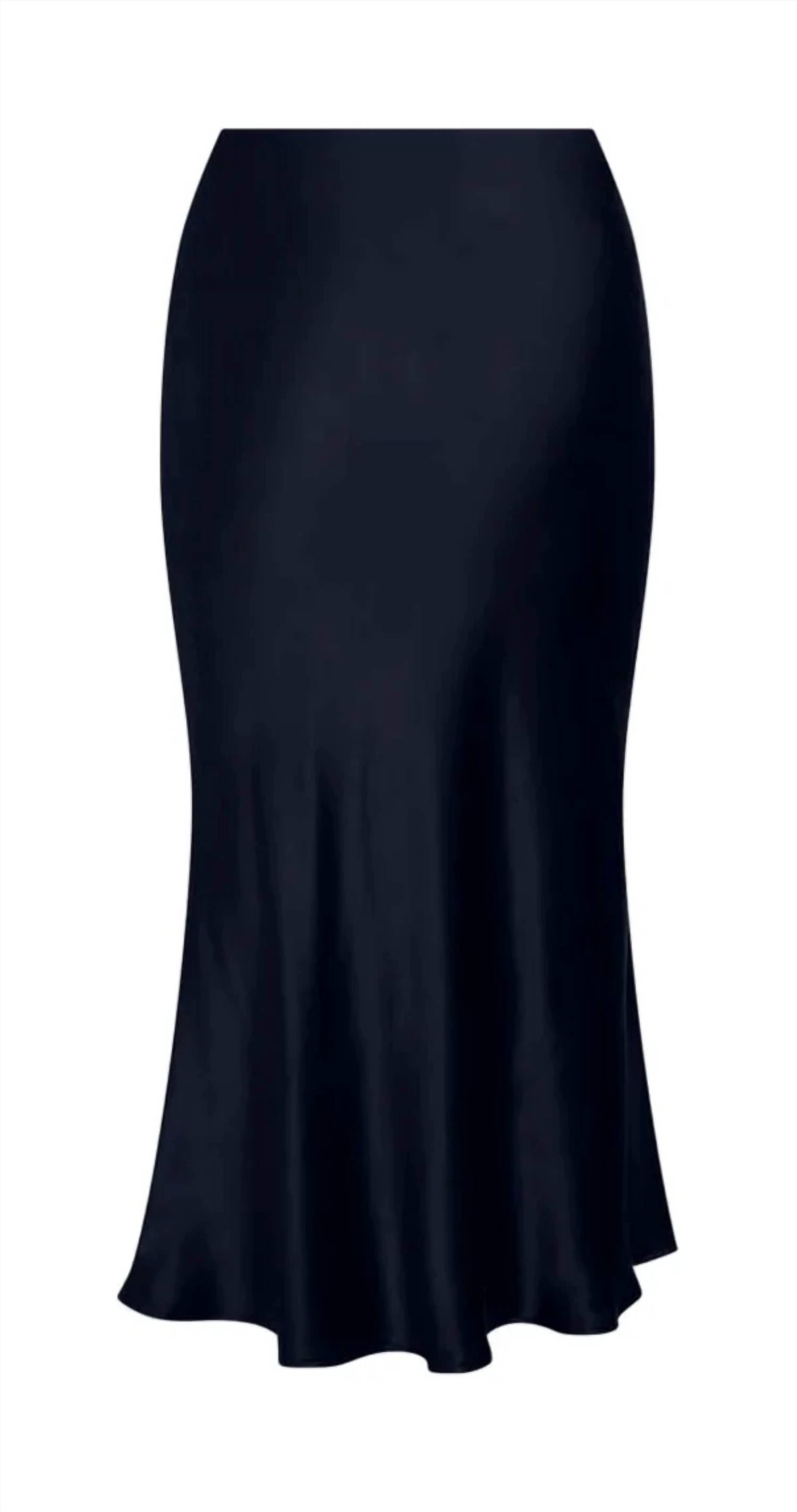 catherine gee Siena Slip Skirt in midnight navy - women's skirt - alternate view