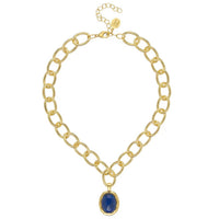 Susan Shaw - Women's Cabochon Loop Chain Necklace