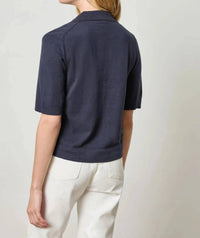 Lilla P - Elbow Sleeve Polo Sweater